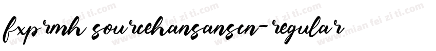 fxprmh sourcehansanscn-regular字体转换